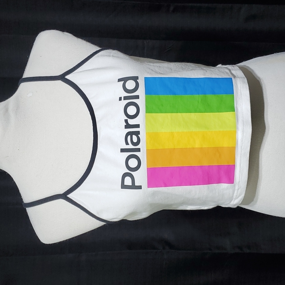Polaroid logo cropped tank